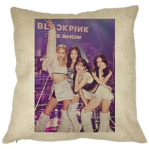 Perna Decorativa BlackPink, Model 7, 40x40 cm, Husa Detasabila, Burduf