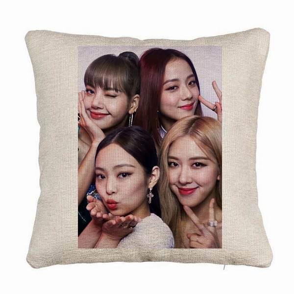 Perna Decorativa Canapea BlackPink, Model 8, 40x40 cm, Husa Detasabila, Burduf 5 bsc0793 1