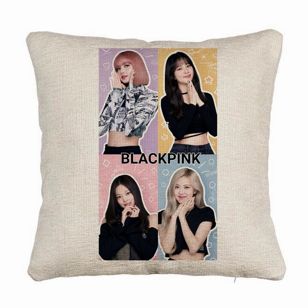 Perna Decorativa Canapea BlackPink, Model 9, 40x40 cm, Husa Detasabila, Burduf 5 bsc0794 1