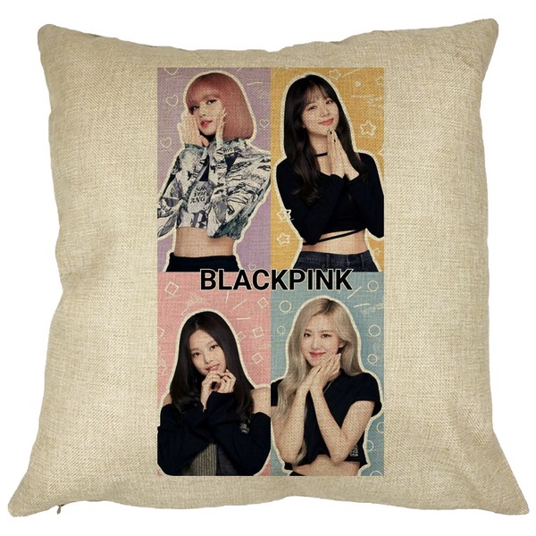 Perna Decorativa BlackPink, Model 9, 40x40 cm, Husa Detasabila, Burduf 11 bsc0794 2