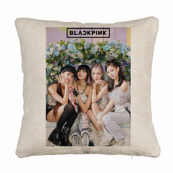 Perna Decorativa Canapea BlackPink, Model 11, 40x40 cm, Husa Detasabila, Burduf 5 bsc0796 1
