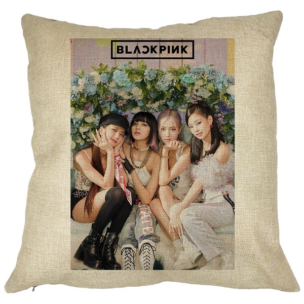 Perna Decorativa BlackPink, Model 11, 40x40 cm, Husa Detasabila, Burduf 11 bsc0796 2