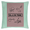 Perna Decorativa BlackPink, Model 13, 40x40 cm, Verde Menta, Husa Detasabila, Burduf 7 bsc0797 5