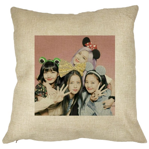 Perna Decorativa BlackPink, Model 14, 40x40 cm, Husa Detasabila, Burduf 11 bsc0798 2