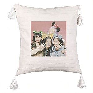 Perna Decorativa cu Franjuri BlackPink, Model 14, 45×45 cm, Cu fermoar