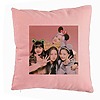 Perna Decorativa BlackPink, Model 14, 40x40 cm, Roz, Husa Detasabila, Burduf 7 bsc0798 4