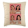 Perna Decorativa BlackPink, Model 15, 40x40 cm, Bej, Husa Detasabila, Burduf 7 bsc0799