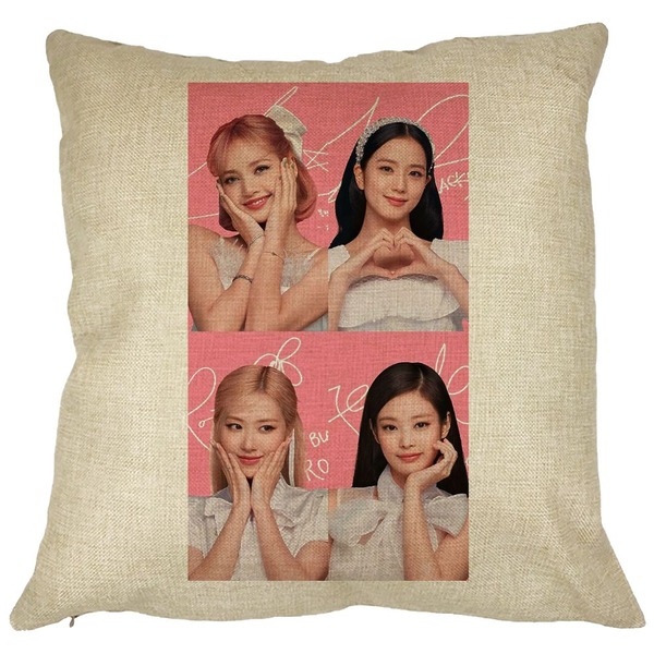 Perna Decorativa BlackPink, Model 15, 40x40 cm, Husa Detasabila, Burduf 11 bsc0799 2