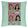 Perna Decorativa BlackPink, Model 15, 40x40 cm, Verde Menta, Husa Detasabila, Burduf 7 bsc0799 5