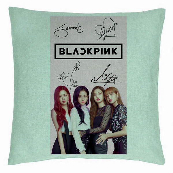 Perna Decorativa BlackPink, Model 16, 40x40 cm, Verde Menta, Husa Detasabila, Burduf 5 bsc0801 5