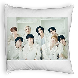 Perna Decorativa Fluffy , Stray Kids 10, 45×45 cm, Cu fermoar