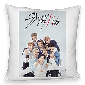 Perna Decorativa Fluffy , Stray Kids 12, 45×45 cm, Cu fermoar