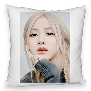 Perna Decorativa Fluffy BlackPink Rose 1, 45×45 cm, Cu fermoar