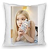 Perna Decorativa Fluffy BlackPink Rose 2, 45×45 cm, Cu fermoar 7 bspff0766