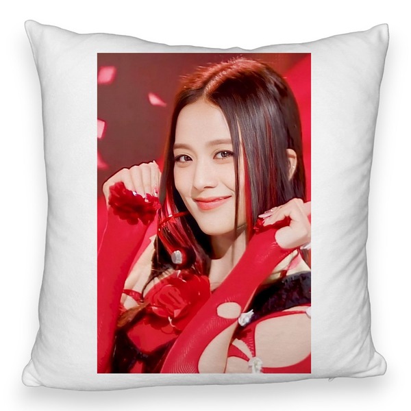 Perna Decorativa Fluffy BlackPink Jisoo 1, 45×45 cm, Cu fermoar 5 bspff0774