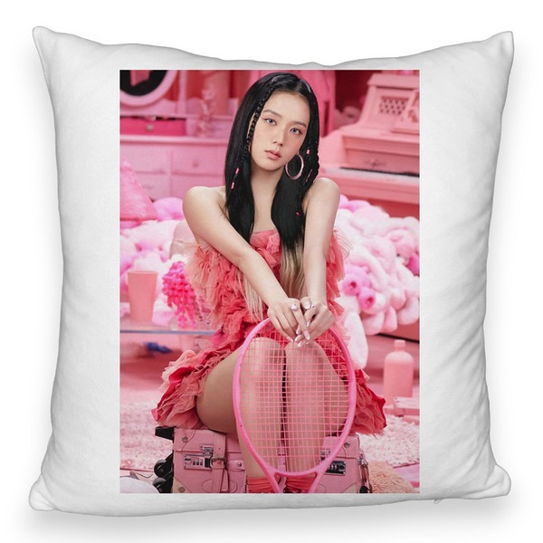 Perna Decorativa Fluffy BlackPink Jisoo 4, 45×45 cm, Cu fermoar 5 bspff0777