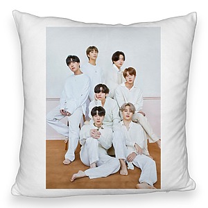 Perna Decorativa Fluffy BTS Army 8, 45×45 cm, Cu fermoar