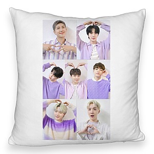 Perna Decorativa Fluffy BTS Army 9, 45×45 cm, Cu fermoar