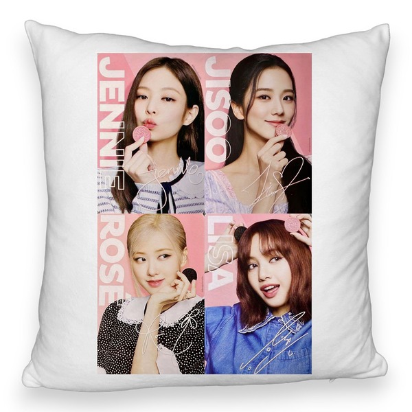 Perna Decorativa Fluffy BlackPink, Model 5, 45×45 cm, Cu fermoar 5 bspff0790