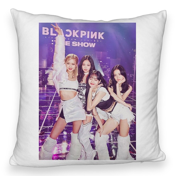 Perna Decorativa Fluffy BlackPink, Model 7, 45×45 cm, Cu fermoar 5 bspff0792