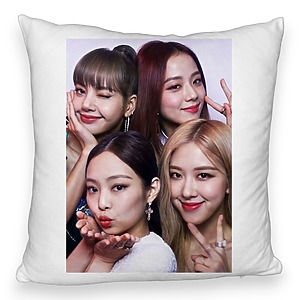 Perna Decorativa Fluffy BlackPink, Model 8, 45×45 cm, Cu fermoar