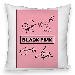 Perna Decorativa Fluffy BlackPink, Model 13, 45×45 cm, Cu fermoar