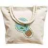 Geanta Canvas Tote pentru femei, model Think Green, 40x51 cm, Bej, BEKZ® 17 model Think Green