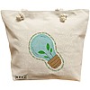 Geanta Canvas Tote pentru femei, model Think Green, 40x51 cm, Bej, BEKZ® 16 Geanta Canvas Tote pentru femei