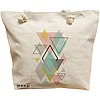 Geanta Canvas Tote pentru femei, model Geometrica Pastel, 40x51 cm, Bej, BEKZ® 16 Geanta Canvas Tote pentru femei