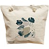 Geanta Canvas Tote pentru femei, model Design Botanic, 40x51 cm, Bej, BEKZ® 16 Geanta Canvas Tote pentru femei