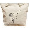 Geanta Canvas Tote pentru femei, model Papadie Minimalisa, 40x51 cm, Bej, BEKZ® 16 Geanta Canvas Tote pentru femei