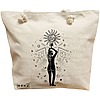 Geanta Canvas Tote pentru femei, model Conexiune Solara, 40x51 cm, Bej, BEKZ® 16 Geanta Canvas Tote pentru femei
