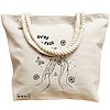 Geanta Canvas Tote pentru femei, model You’re free to be different, 40x51 cm, Bej, BEKZ® 17 model You’re free to be different