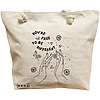Geanta Canvas Tote pentru femei, model You’re free to be different, 40x51 cm, Bej, BEKZ® 16 Geanta Canvas Tote pentru femei