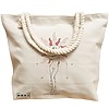Geanta Canvas Tote pentru femei, model Feminine Solar Aura, 40x51 cm, Bej, BEKZ® 17 model Feminine Solar Aura
