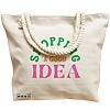 Geanta Canvas Tote pentru femei, model Shopping is always a good idea, 40x51 cm, Bej, BEKZ® 17 model Shopping is always a good idea