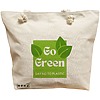 Geanta Canvas Tote pentru femei, model Go Green – Say no to plastic, 40x51 cm, Bej, BEKZ® 16 Geanta Canvas Tote pentru femei