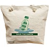 Geanta Canvas Tote pentru femei, model No plastic – Save the earth, 40x51 cm, Bej, BEKZ® 16 Geanta Canvas Tote pentru femei
