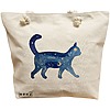 Geanta Canvas Tote pentru femei, model Pisica Astrala, 40x51 cm, Bej, BEKZ® 16 Geanta Canvas Tote pentru femei