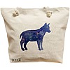 Geanta Canvas Tote pentru femei, model Caine Astral, 40x51 cm, Bej, BEKZ® 16 Geanta Canvas Tote pentru femei