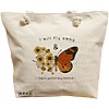 Geanta Canvas Tote pentru femei, model Flight to Freedom, 40x51 cm, Bej, BEKZ® 16 Geanta Canvas Tote pentru femei