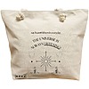 Geanta Canvas Tote pentru femei, model The Universe Listens, 40x51 cm, Bej, BEKZ® 16 Geanta Canvas Tote pentru femei