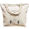 Geanta Canvas Tote pentru femei, model The Universe Listens 2, 40x51 cm, Bej, BEKZ® 17 model The Universe Listens 2