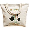 Geanta de Plaja Canvas Tote Bag pentru femei, model Strength and Perseverance, 40x51 cm, Bej, BEKZ® 17 model Strength and Perseverance