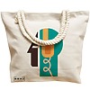 Geanta Canvas Tote pentru femei, model Sound of Mind, 40x51 cm, Bej, BEKZ® 17 model Sound of Mind