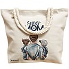Geanta Canvas Tote pentru femei, model Super Mom, 40x51 cm, Bej, BEKZ® 17 model Super Mom