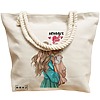 Geanta Canvas Tote pentru femei, model Mommy’s Girl, 40x51 cm, Bej, BEKZ® 17 model Mommy’s Girl