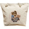 Geanta Canvas Tote pentru femei, model Mother of a prince 2, 40x51 cm, Bej, BEKZ® 16 Geanta Canvas Tote pentru femei