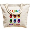 Geanta Canvas Tote pentru femei, model Pride, 40x51 cm, Bej, BEKZ® 17 model Pride