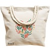 Geanta Canvas Tote pentru femei, model Inima Florala, 40x51 cm, Bej, BEKZ® 17 model Inima Florala